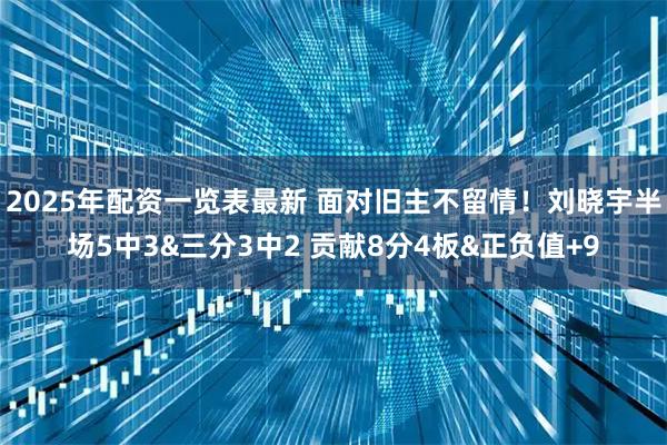 2025年配资一览表最新 面对旧主不留情！刘晓宇半场5中3&三分3中2 贡献8分4板&正负值+9