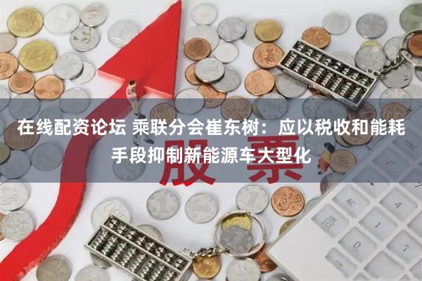 在线配资论坛 乘联分会崔东树：应以税收和能耗手段抑制新能源车大型化